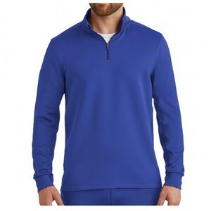NWT Men's XXL Blue Knit Quarter-Zip long sleeve